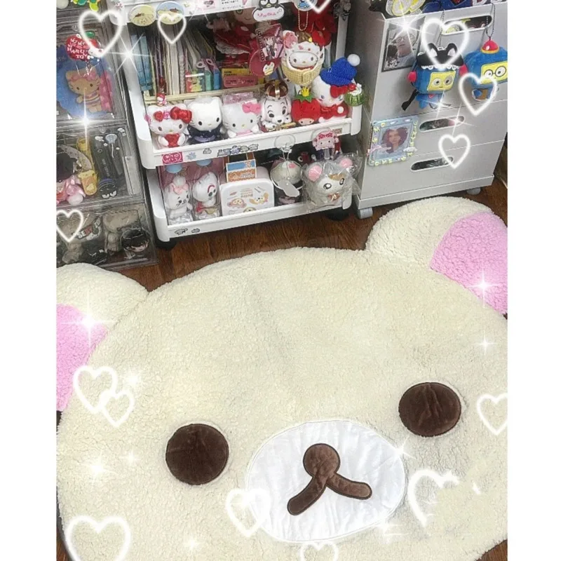 Floor Mat Kuna Bear Carpet Relaxed Bear Cartoon Cute Japan Korea Floor Mat Bedroom Soft Plush Floor Mat