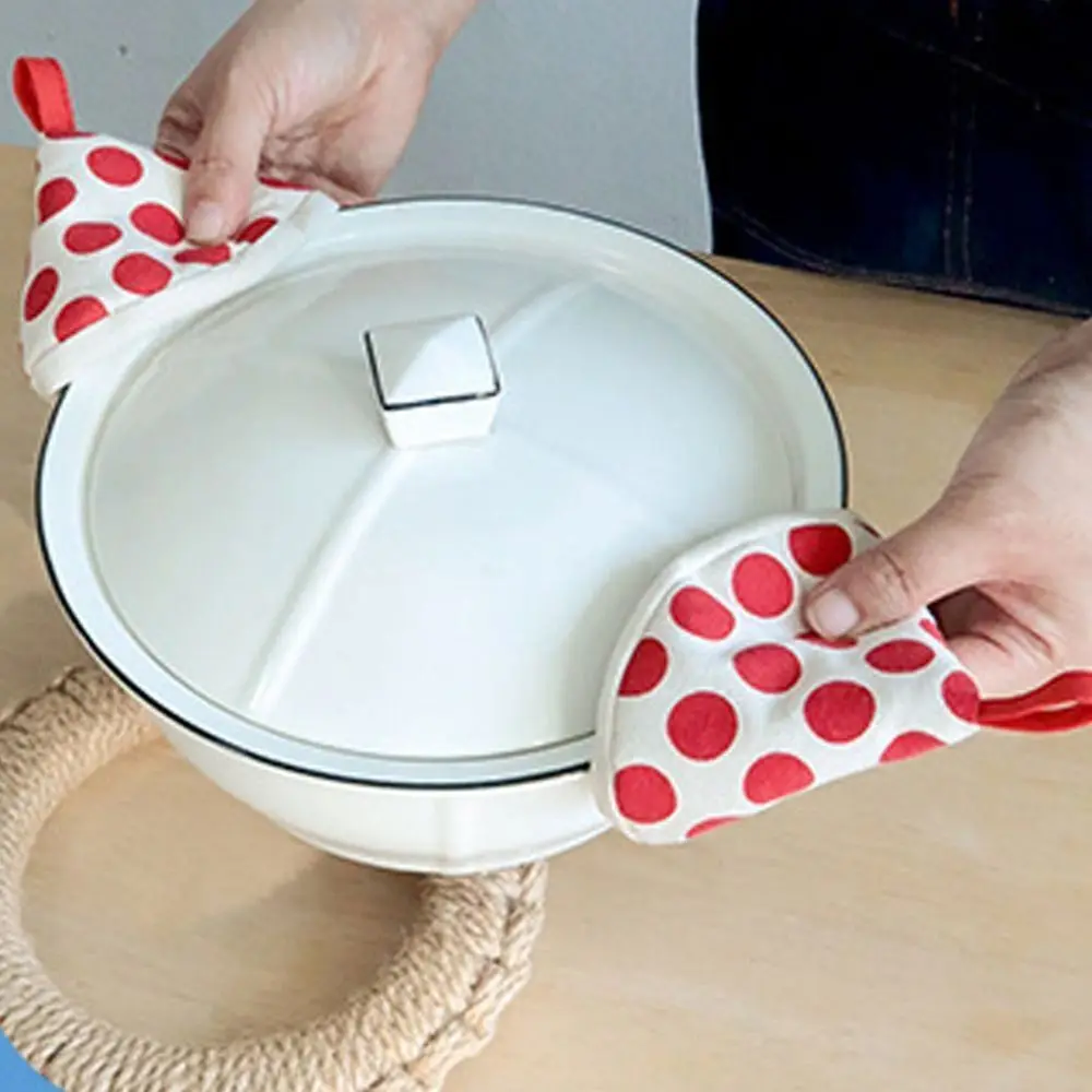 Triangle Pot Handle Cap Durable Kitchen Tool Non-slip Heat Insulation Glove High Temperature Resistance Cotton Oven Gloves silicone oven mitts kitchen gloves silicone oven gloves