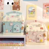 Kawaii Piggy Bank Anime Cartoon Cute Square Money Boxes Piggy Bank with Lock and Key for Notes Children Xmas New Year Toys Gift 1