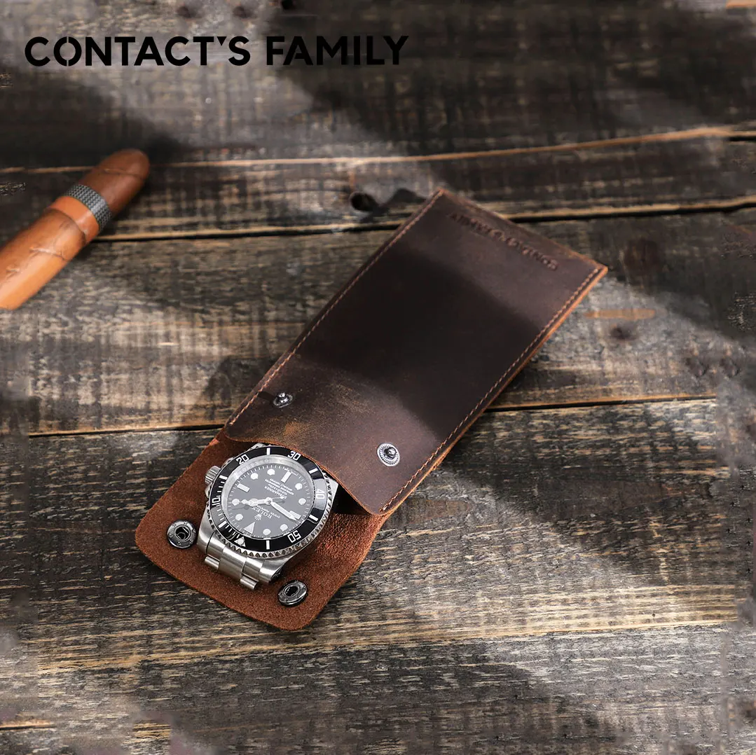 Watch Storage Bag Watch Storage Pouch Vintage Genuine Leather Watch Storage Organizer
