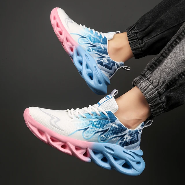 Chaussures de course unisexes d'été pour hommes et femmes, baskets légères en maille respirante, confortables, plates et souples, à lacets, 36-46 2