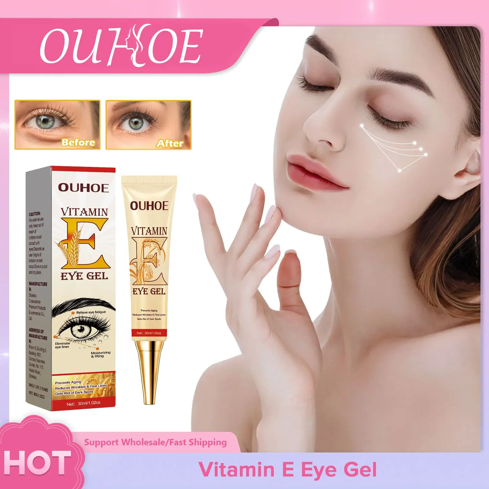 

Anti Wrinkle Eye Cream Remove Dark Circles Fine Lines Puffiness Treatment Anti Aging Rough Dry Removal Lifting Hydrating Eye Gel