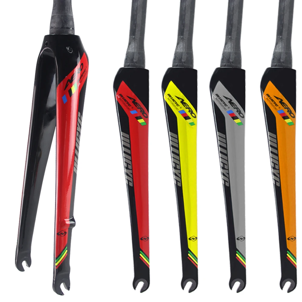 ULLICYC QC339 Gloss Carbon Fork 700C QR Road Disc Rim Brake Tapered