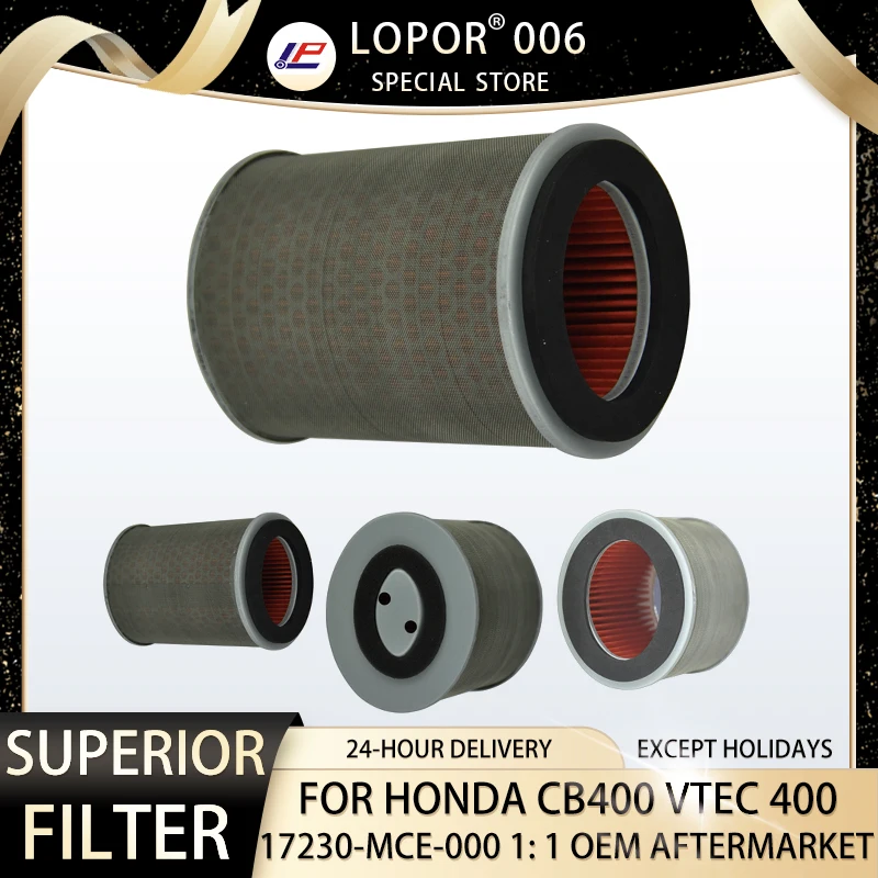 Elemento Detergente Aspirazione Filtro Aria Lopor Per Honda Cb400 Vtec400 1999-2016 Vtec Cb 400 17230-Mce-000
