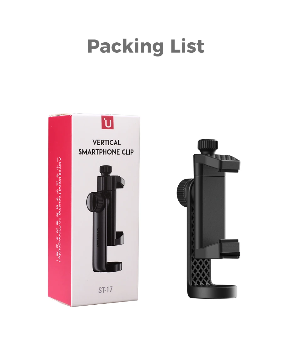 ST-17 360° Rotation Tripod Mount Holder Cell Phone Clip Mount Bracket Adapter fo
