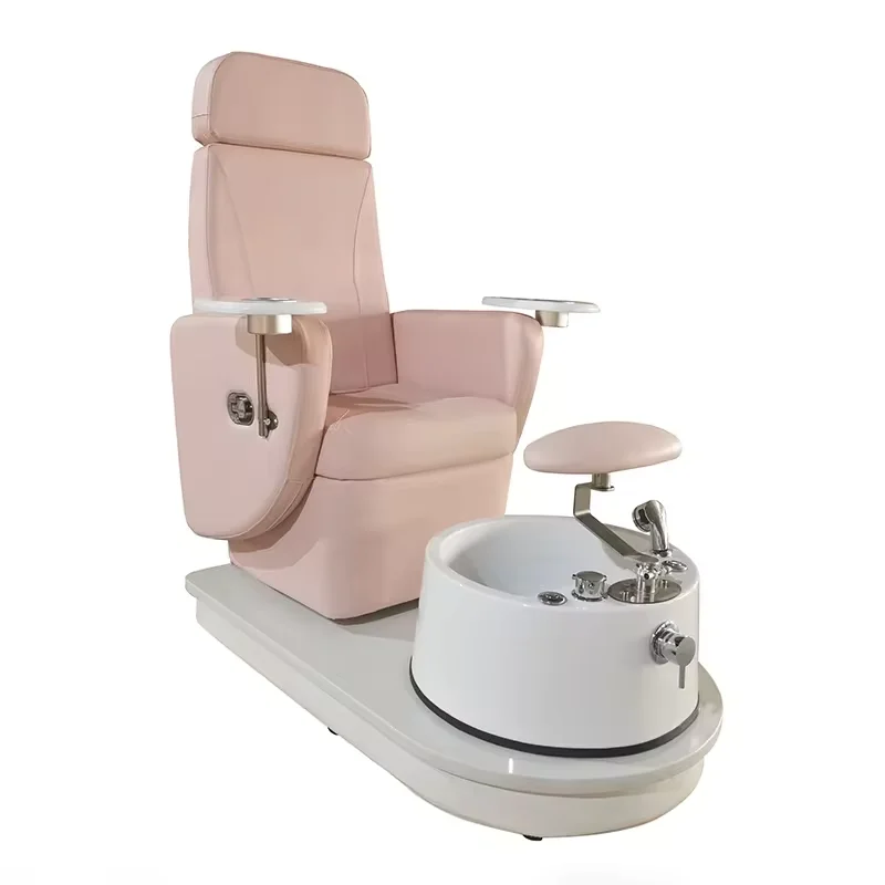 Electric Pedicure Chairs Foot Spa Massage Station Nail Salon Furniture Rotating Foot Massage Chair Pink Massage Pedicure Chair