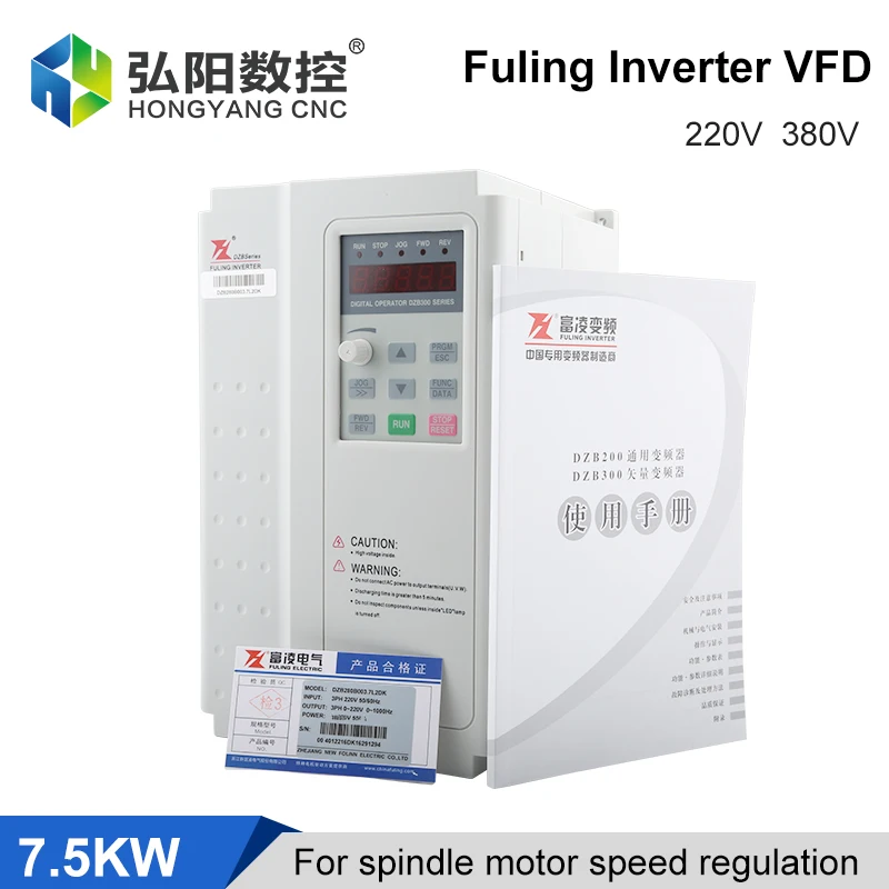 

Инвертор FULING VFD 220 кВт 380 В/1000 В, регулятор скорости преобразования частоты электродвигателя шпинделя, 3-фазный выход, контроллер скорости 0-Гц
