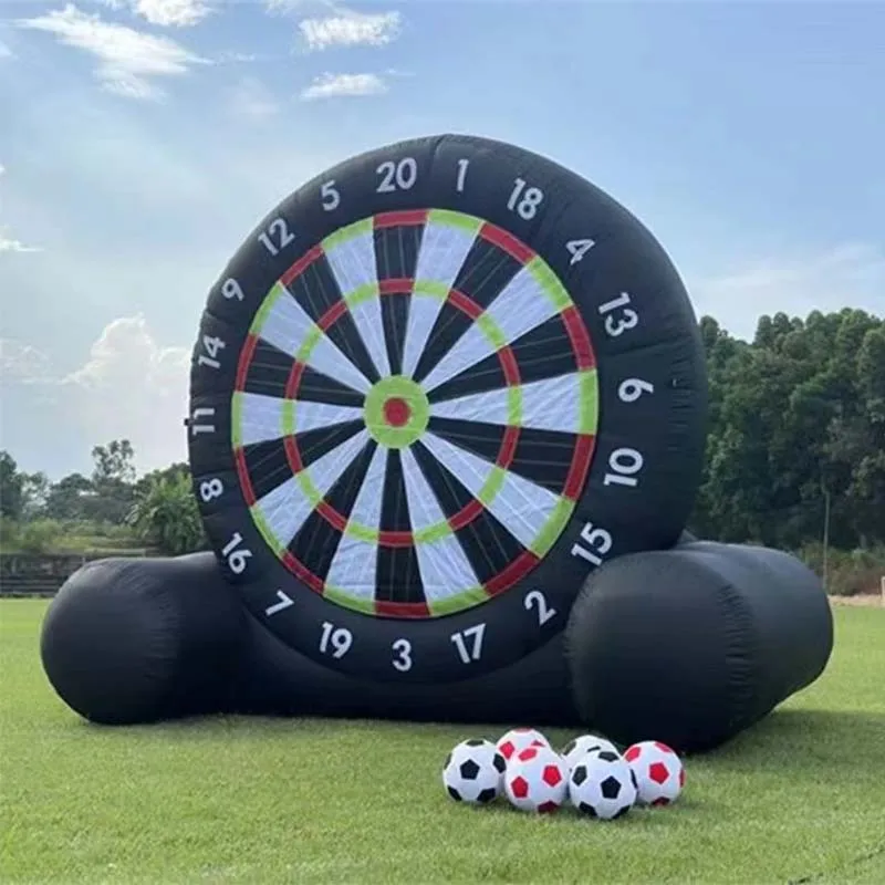 10ft Adult Inflatable Football Dart Board/Giant Football Game with 8 Blowers for Camping Events and Parties