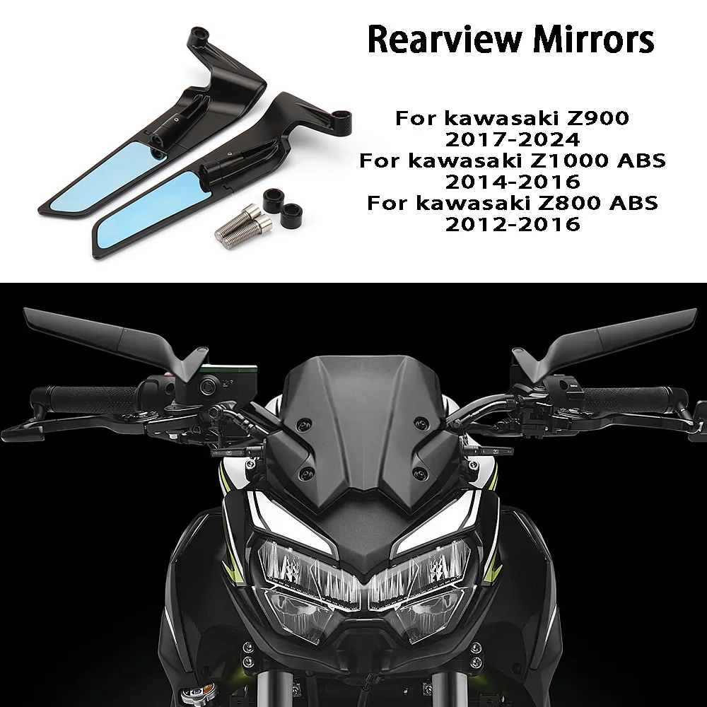 

NEW Rear View Mirrors For Kawasaki Z900/Z1000 ABS/Z800 ABS/Z800/ 2012-2023 Motorcycle Rearview Side Mirrors