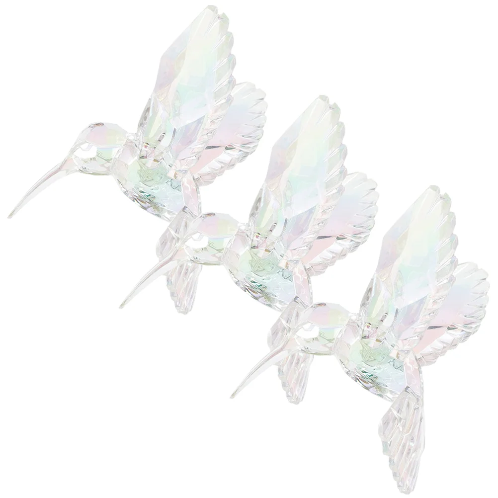 

Hummingbird Ornament Acrylic Iridescent Clear Hummingbird Pendants for Decor