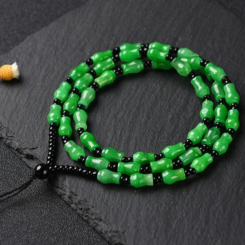 

Ожерелье из натурального зеленого нефрита и бусин, шнурок для мужчин и женщин, Изящные Ювелирные изделия из натурального Мьянмы, Нефритовый роскошный ремешок на шею