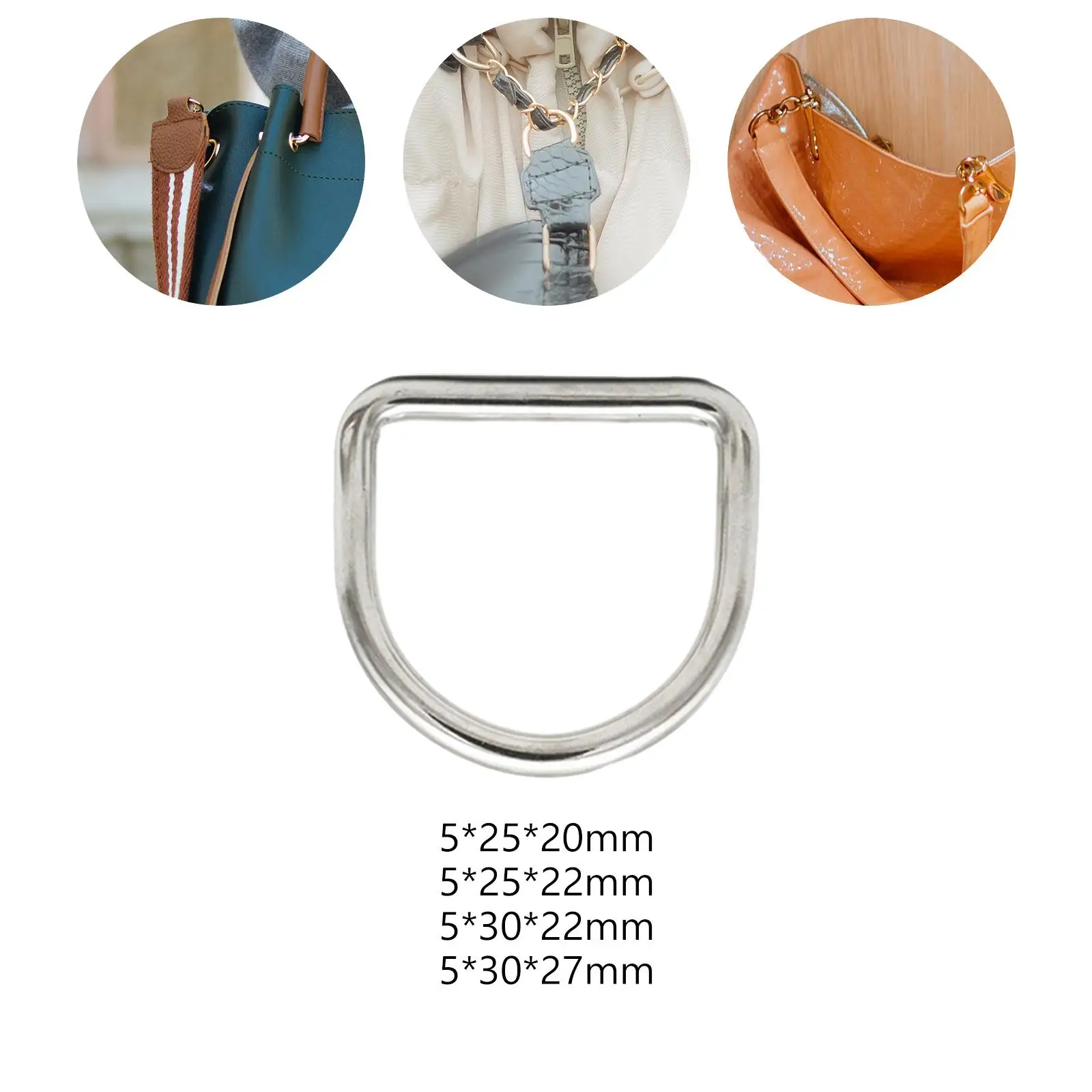 Horseshoe Shape Buckles Hardware Accessories Lightweight Stainless Steel D Rings