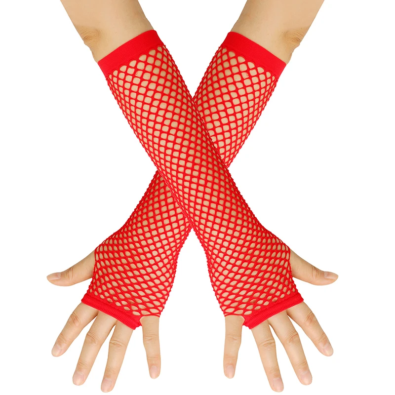 Fingerless Fishnet Gloves 1Pair For Womens