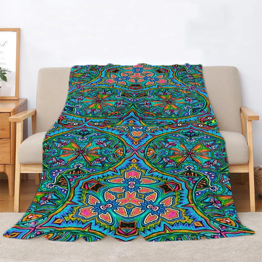 Bohemian Style Blankets & Throw Blanket Fluffy Luxury Blanket Oversized 200x300 Sofa Blankets King Size Knitted Plaid Knee Soft 2