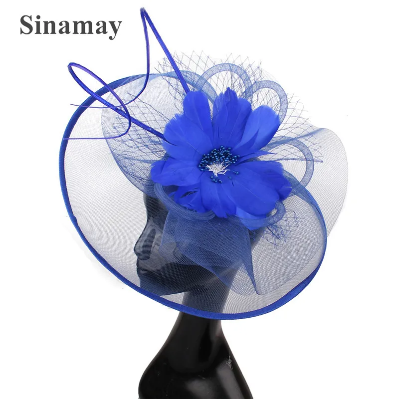 Veer Hoed Mesh Hoofddeksel Vrouwen Meisjes Mesh Fascinators Hoed Cocktail Party Hoofdband Bruiloft Hoed Bruiloft Kerk Kentucky