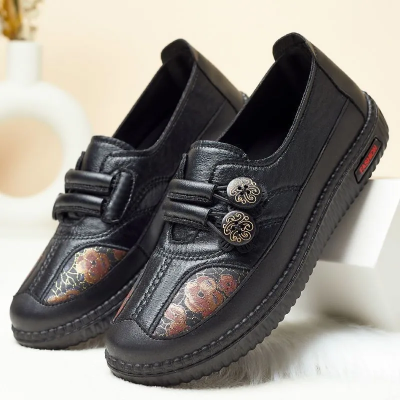 

Women Casual Shoes 2023 New Spring Flowers Soft Sole Non-slip Women Flat Shoes Comfort Light Slip on Woman Walking Shoes Loafers