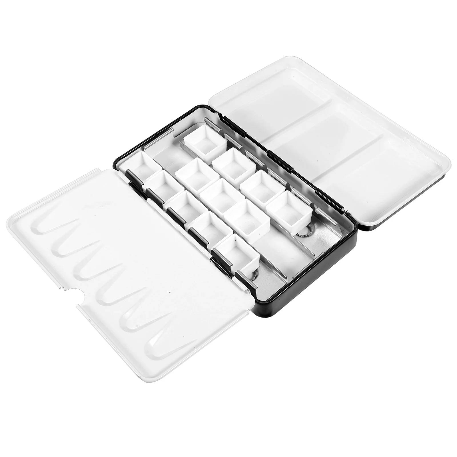 

1 Set Empty Watercolor Tin With Small Pans Watercolor Palette Box Half Pans Watercolor Palette