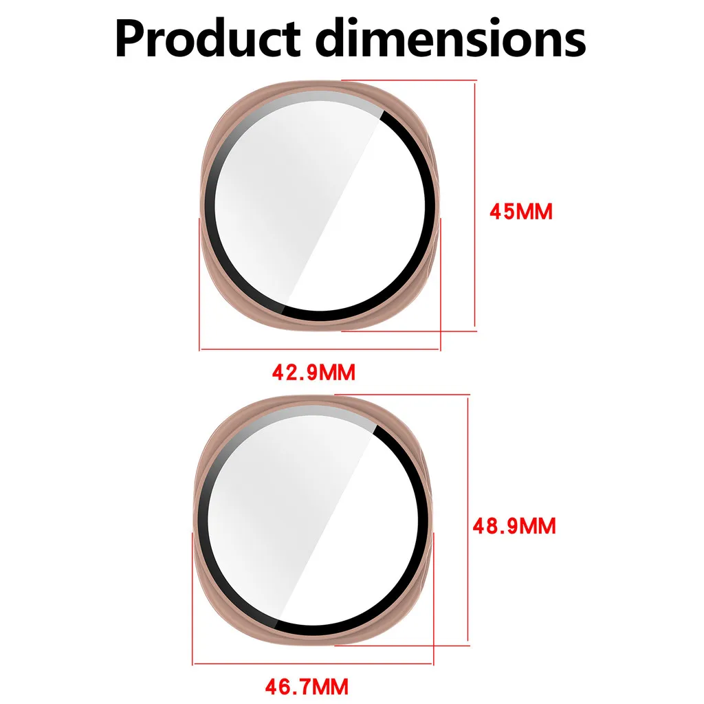 2-in-1 PC Hard Case with Tempered Glass Screen Protector for Watch – 40mm & 44mm