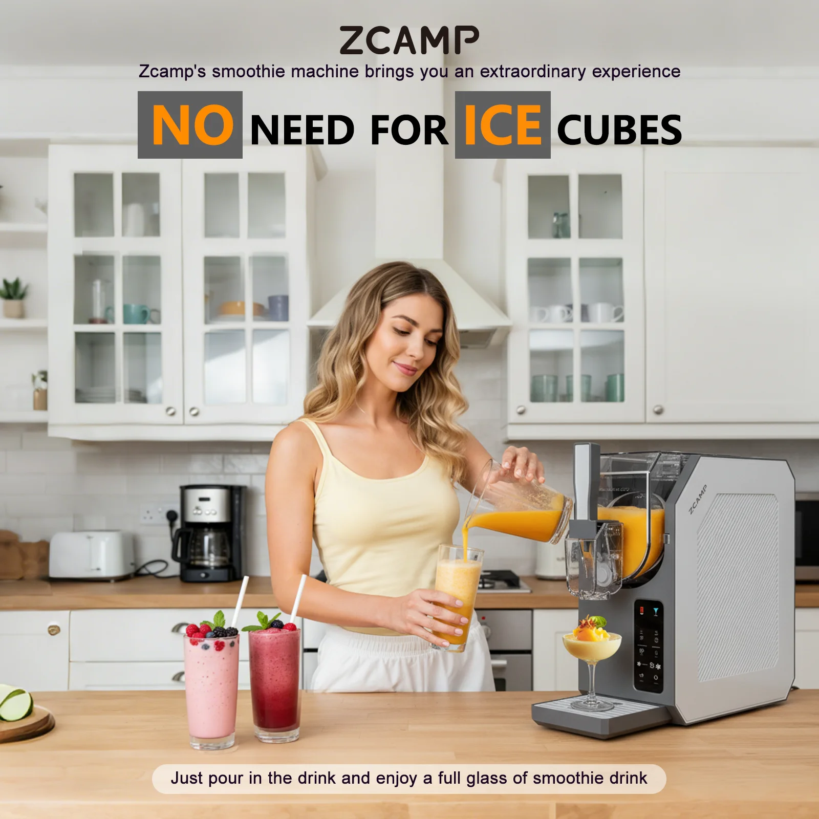 Slushie Machine, 90oz Frozen Drink Maker with Rapid Cooling & Powerful Compressor, Large Fill Door No-Spill Design, Intuitive LED Display, Easy Cleanup for Margaritas Frappes Smoothies, Gray 2