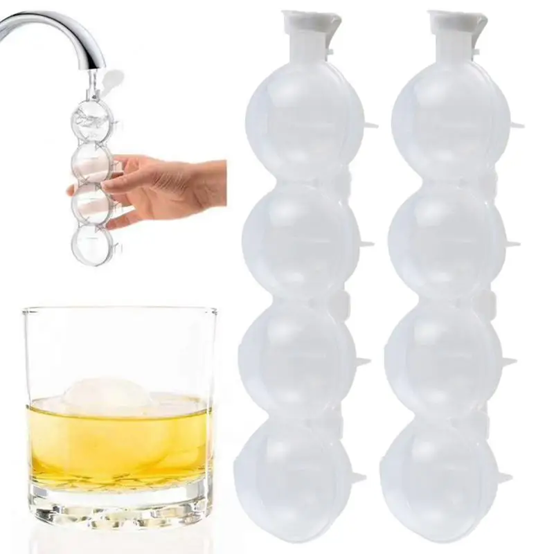 Description Picture 2 of itemFour Hole Ice Hockey Model Whiskey Vodka Circular Ice Box Four Connected Circular Ice Hockey Mold ice Making Tool