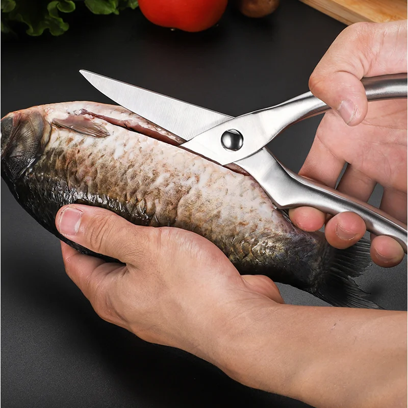 Kitchen Scissors Multifunctional Stainless Steel Household Chicken Bone Fish Vegetables Barbecue Food Tools | Инструменты