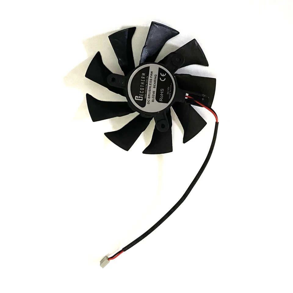 新しい87ミリメートル2PINクーラーファン交換GTX1650 gpuファンため