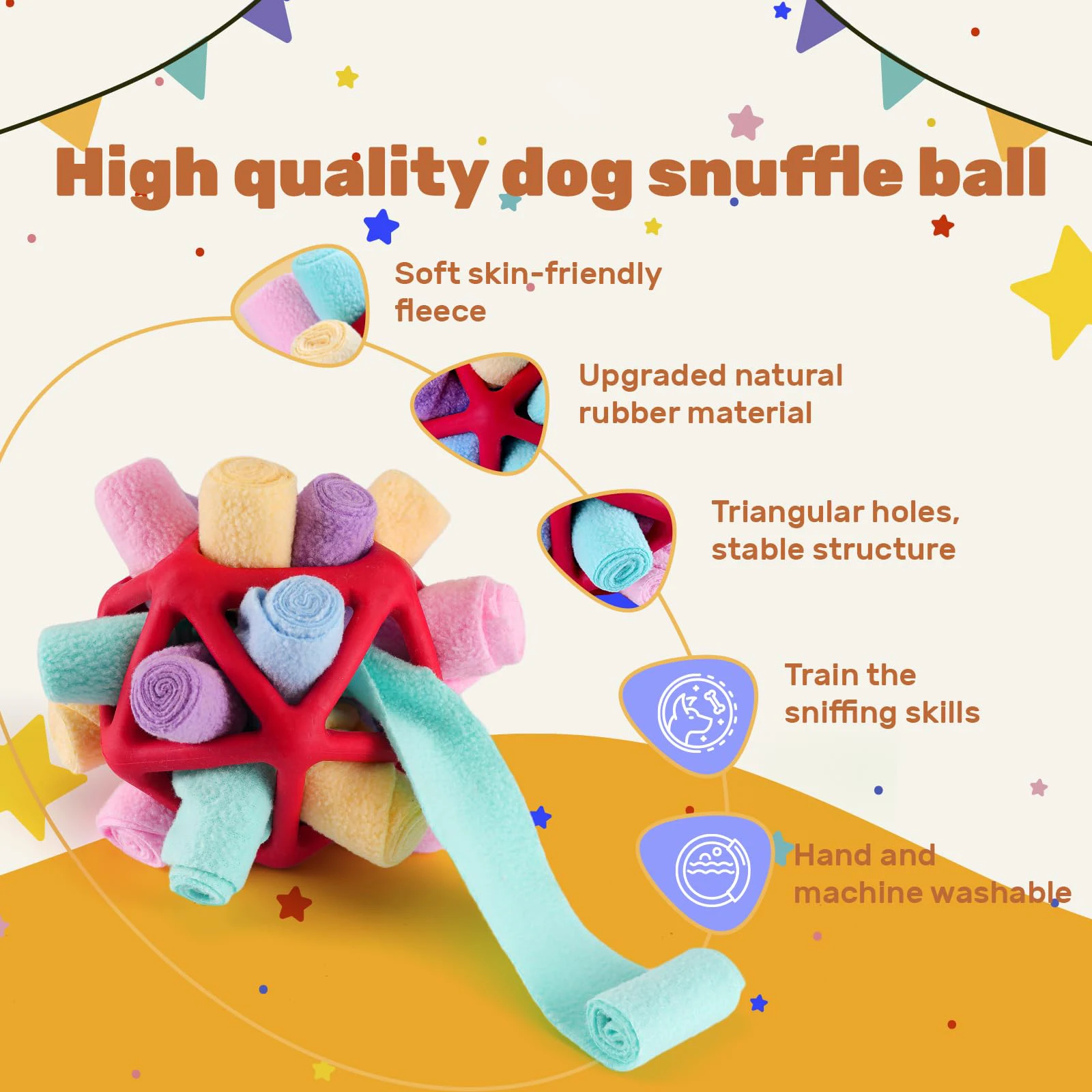 Dog Sniffing Ball Innovative Pet Shaking Training Toys for Pet Training Tooth Cleaning Puppy Chew Relieve Boredom Dog Toy 4