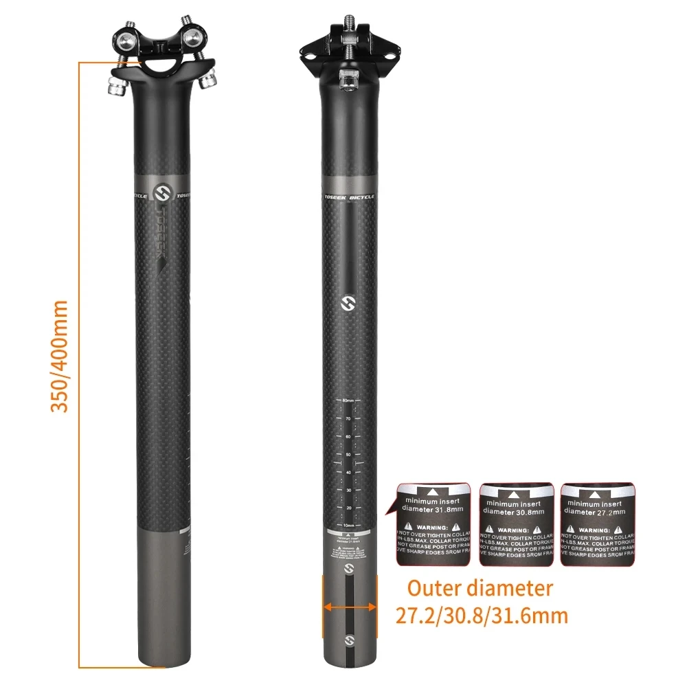 3K Carbon Fiber Mountain Bicycle Handlebar Stem SeatPost For MTB Bike Rise/Flat Handle Bar Sets Parts