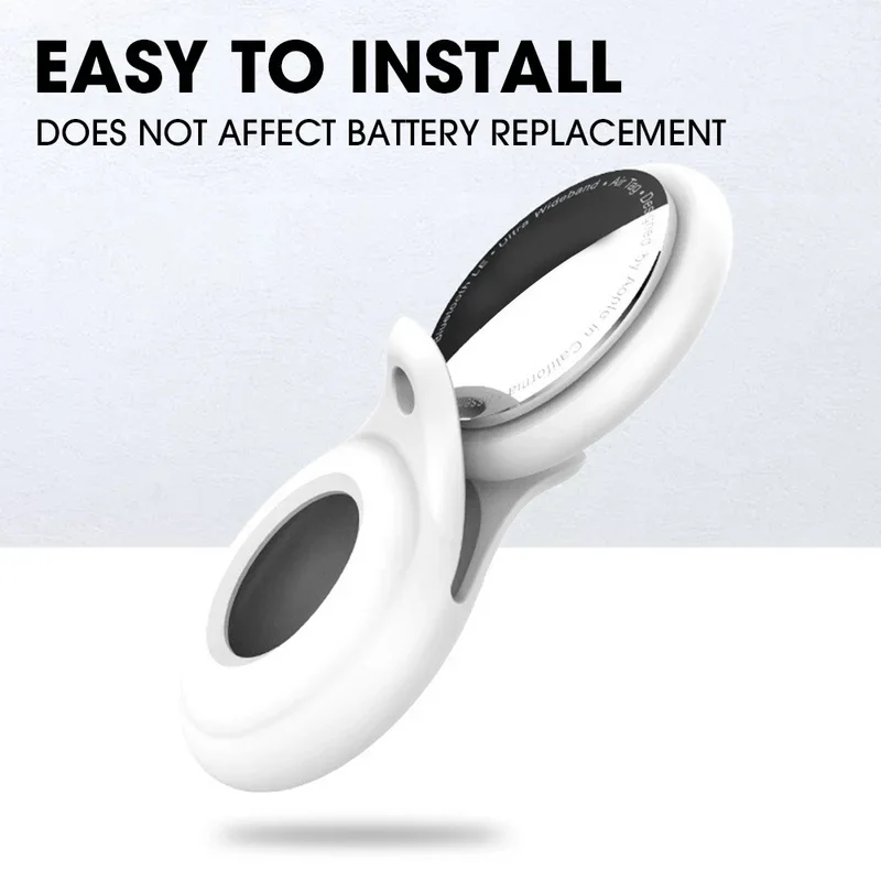 Anti Lost Tracker GPS Locator Anti Lose Tracker Item Locator Key Chain Locator Anti Lost Locator Key Finder Keychain Accessories GPS Airtags Tracking Device Cover Anti Loss Dog Tracker Locator Airtag Liquid Silicone Portable Keychain for Apple Air Tag Case