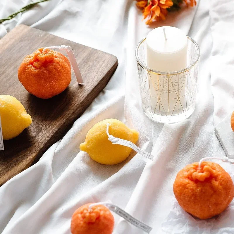 3D Orange Silicone Mold DIY Fruit Ugly Orange Candle Molds Baking Fondant Dessert Mousse Ice Cube Ice Mould For Handmade