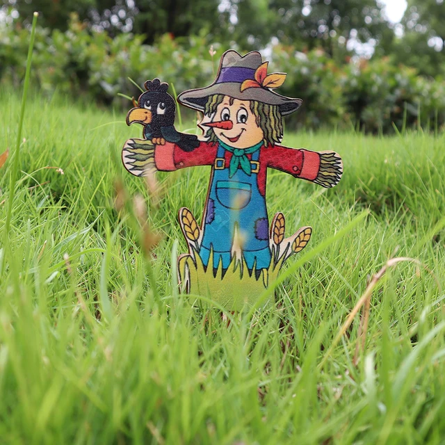 Tuoyuan Gyár Közvetlen Értékesítése Új Kreatív Páfrány Dekoráció Fekete Varjú Madárijesztő Fa Kerti Plug-In