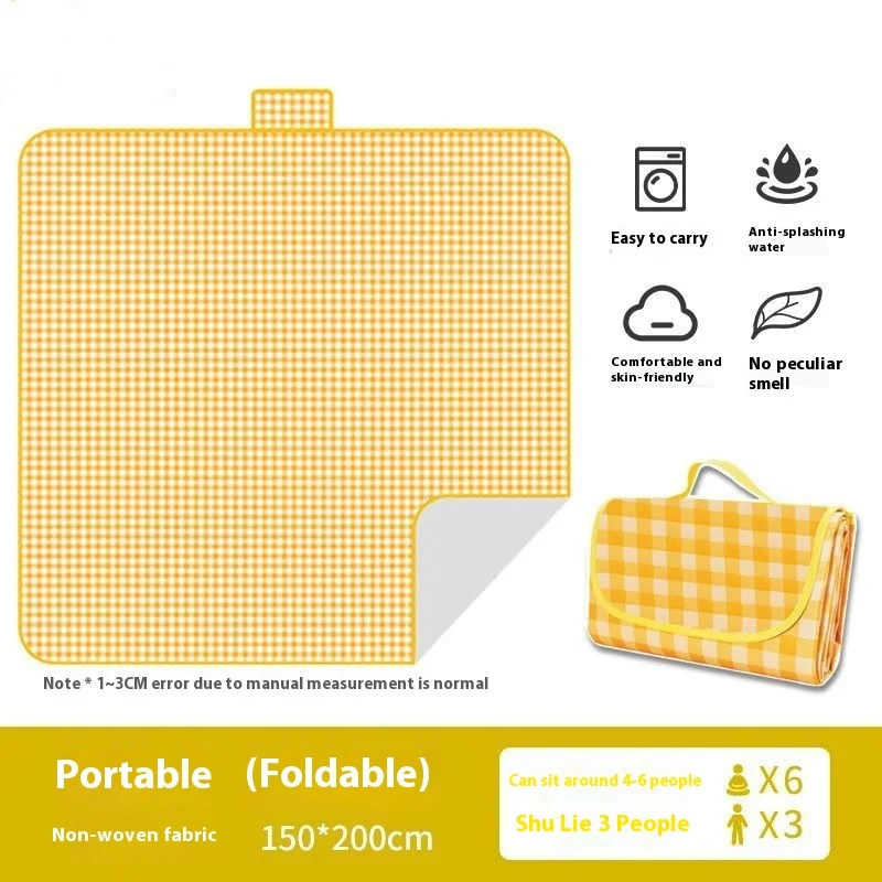 Foldable Picnic Mat Portable Sand Beach Mats Non Woven Fabric Thicken Tent Camping Blanket Pad Moisture Proof Outdoor Picnic Mat
