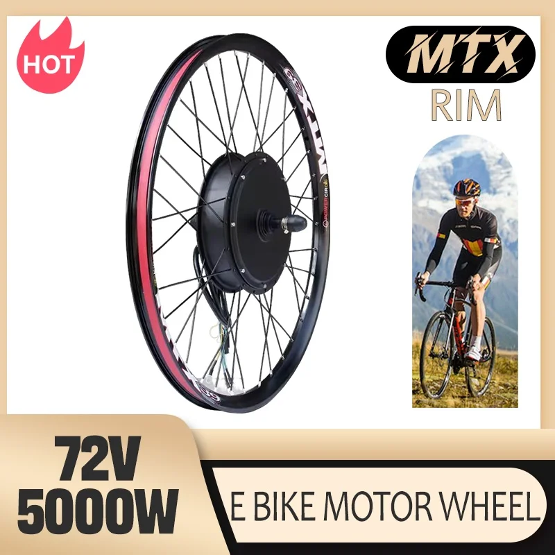 강력한 72V 5000W 3000W 2000W 전기 자전거 모터 휠 MTX39 림 전기 자전거 뒷바퀴 허브 모터 브러시리스 기어리스 DIY 전기 자전거