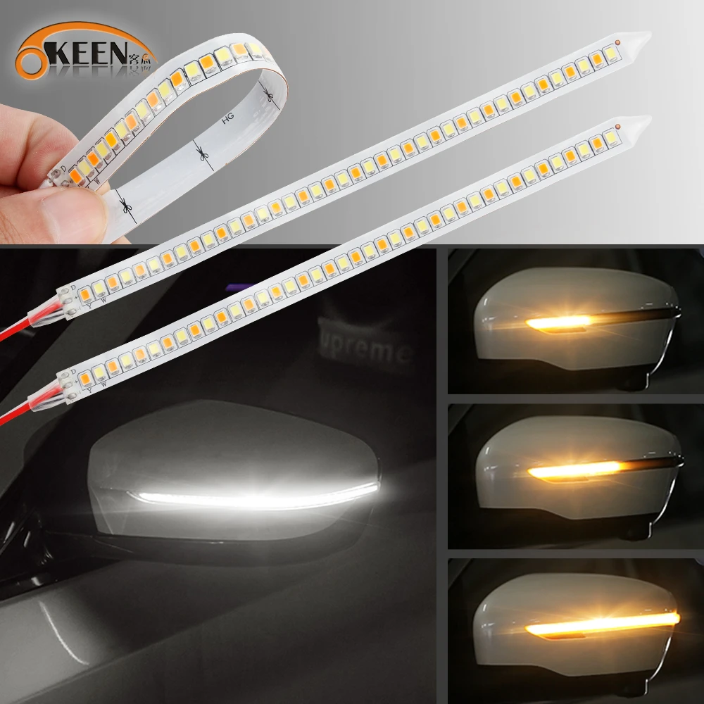 Okeen Led Car Rearview Mirror Indicator Lamp Drl Streamer Auto ...