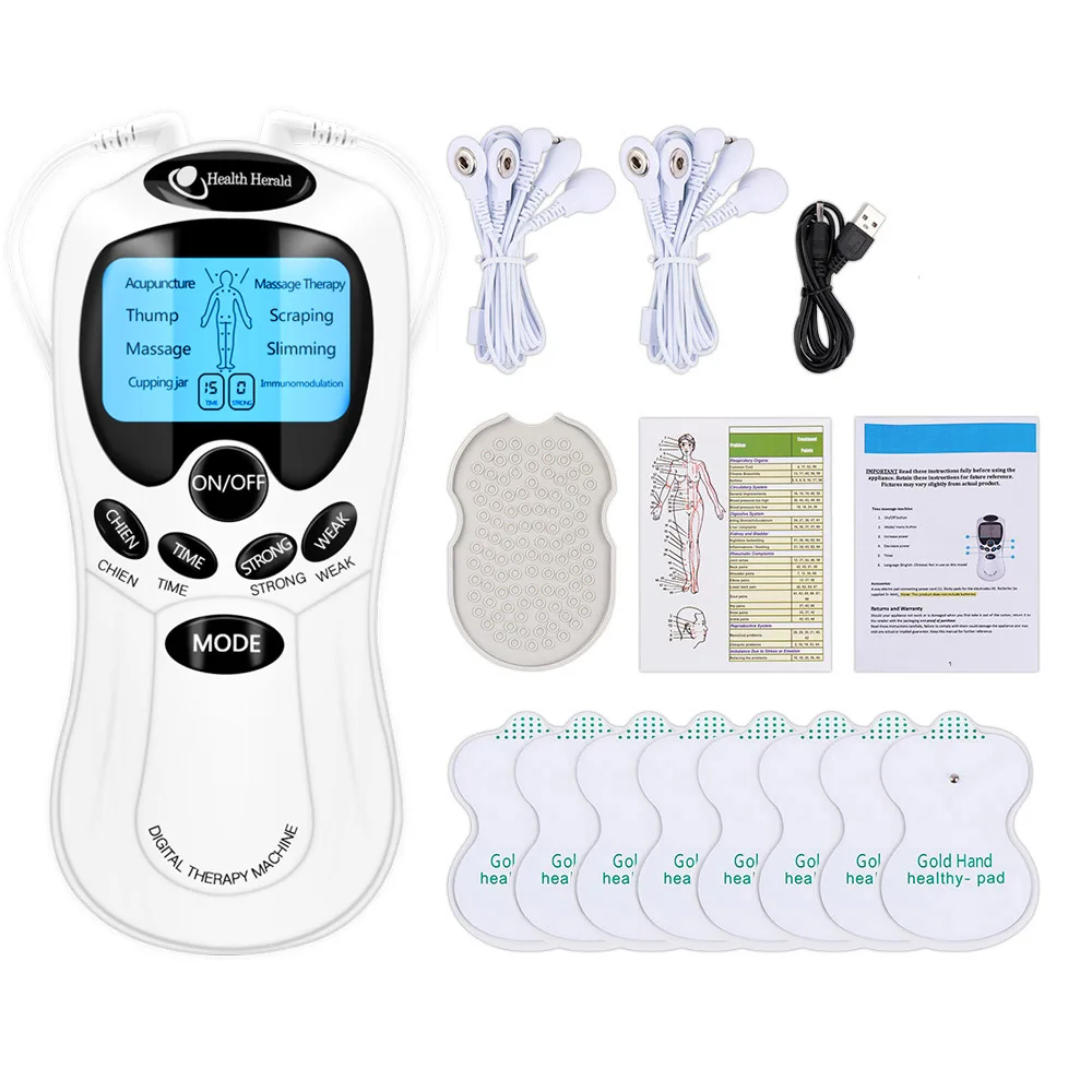 Physiotherapy Tens Muscle Stimulator Electric EMS Acupuncture Body Massage Digital Therapy Slimming Machine Electro Stimulator