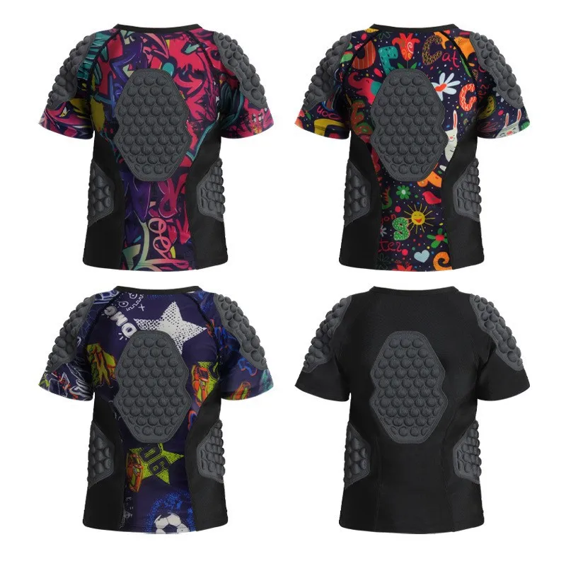Children Teens Anti-Collision Soccer Suit Set-Balance Bike Roller Skating Basketball Football Protective Gear Shirt/Shorts Set