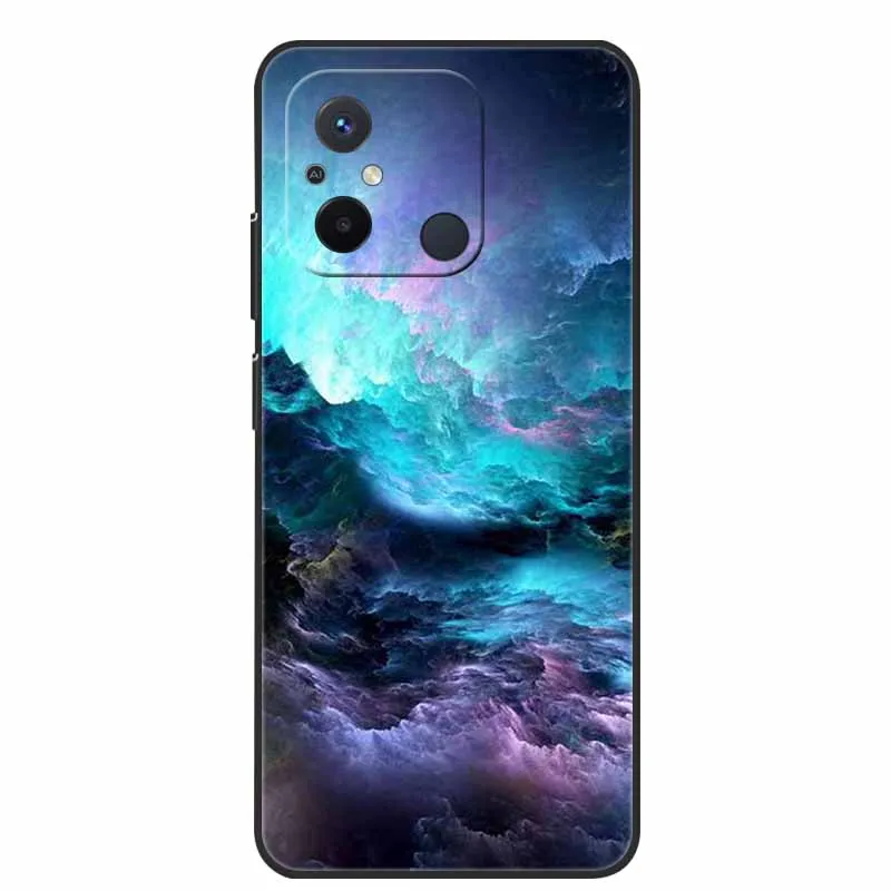 Black TPU Soft Cover with Wolf and Lion Design - Premium Silicon Bumper Case