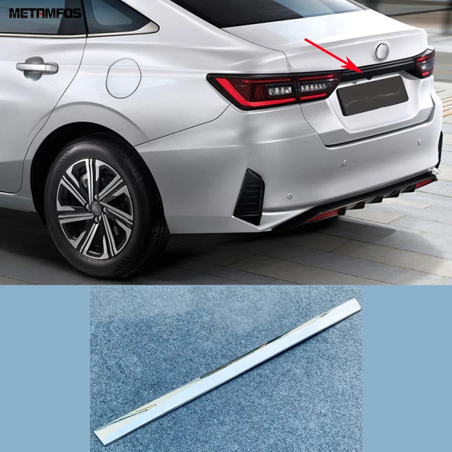 Rear Trunk Lid Cover Trim For Toyota YARIS ATIV 2022 2023 2024 Chrome  Tailgate Door Boot Trim Sticker Accessories Car Styling