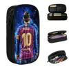 Classic Messi Football Pencil Case Double Layer Large-capacity Office Supplies Pen Case Amazing Gift For Soccer Fan 1