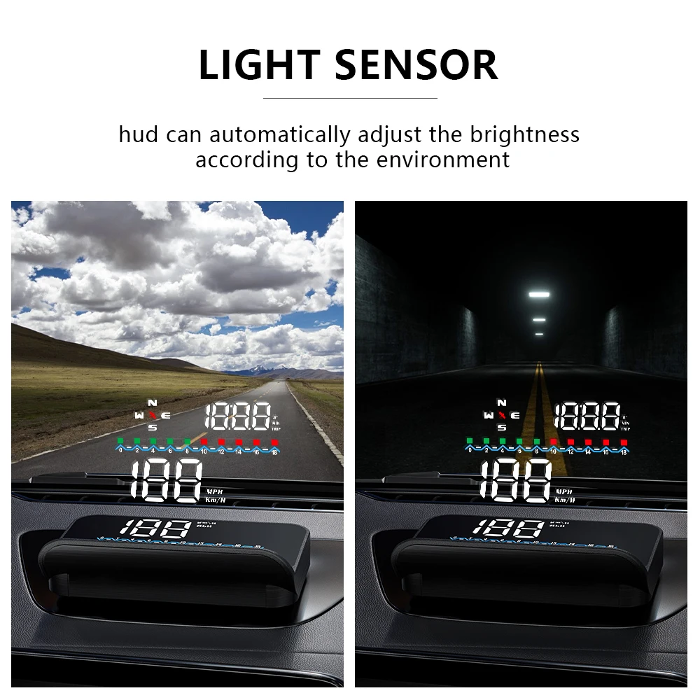 WYOBD GPS HUD ڵ  ӵ  ÷,  溸 ħ   , ڵ  ׼