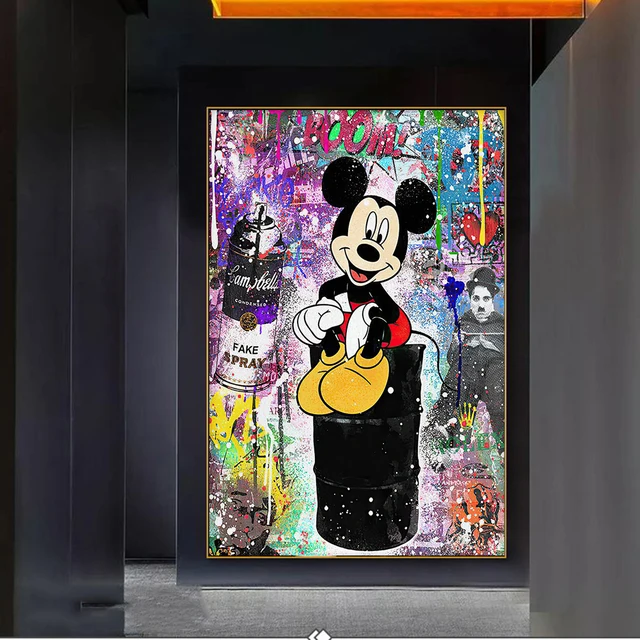 CANVAS Wall Decor : Mickey Mouse Disney, Pop Art, Graffiti Art, Street Art  Decor