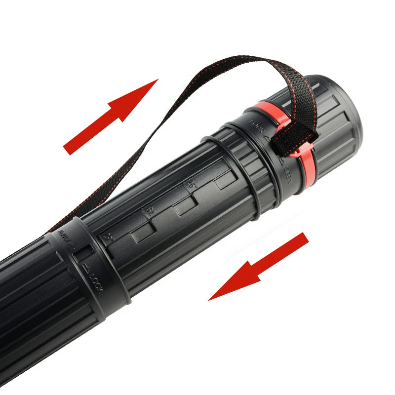 Art Transport Tube Small Retractable Picture Tube Plastic Black A1 Picture Paper Tube Poster Collector Portable