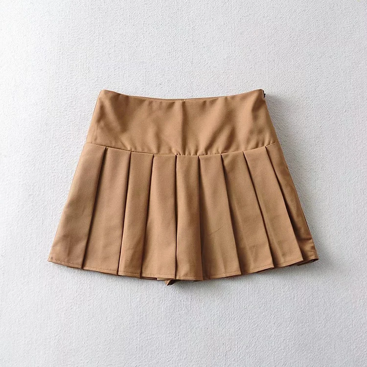 Women Pleated Skirt Style Shorts 2022 Summer High Waist Gray Mini Shorts Sexy Solid Color Shorts short shorts