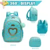 School Backpacks for Girls Backpack with Lunch Bag Pencil Case Elementary Primary Backpack for Teen Girls 4