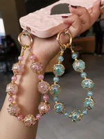 FOR Short Phone Lanyard Wrist Dreamy Starry Sky Crystal Bead For women Ins Exquisite Handmade Fashion Little Fragrance Chain