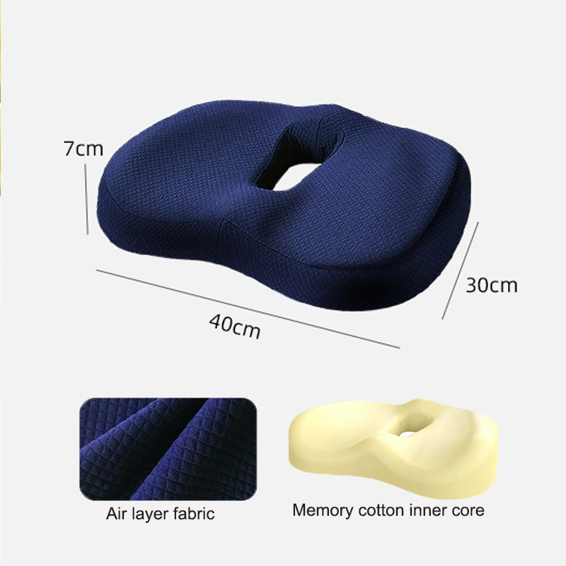 1pc Autumn And Winter Cushion Office Chair Hemorrhoids Pad Plush Cushion  Butt Cushion Thickened Stool Chair Cushion Breathable Ergonomic Gel Foam Seat  Cushion - Tailbone Comfort - Office Chair, Car And All-weather