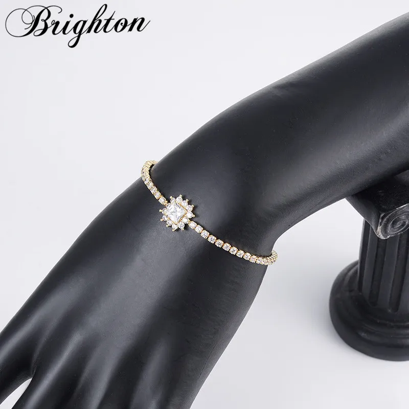 

Brighton 2023 Luxury Bijou Geometric Full Zircon Adjustable Bangles & Bracelets For Women Fashion Weeding Trendy Jewelry Gift