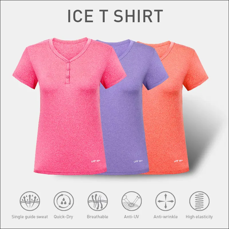 SHOWWOLF Outdoor Summer T-Shirt Quick Dry UV Protect Breathable Stretch Women Sport Running Camp Climb Hiking Polo Shirt