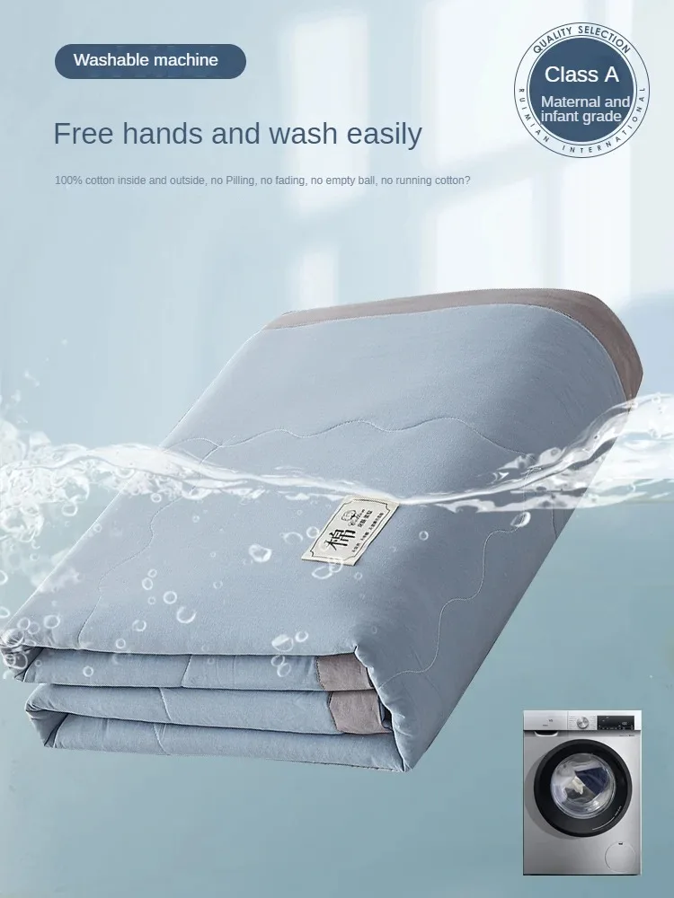 100% cotton inside and outside summer cool  air conditioning quilt washed cotton pure cotton summer quilt thin quilt summer 3