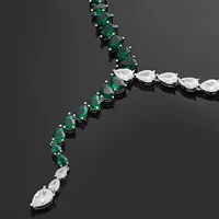 2024 Top Four Piece Nigerian Bride Zircon Women's Party Luxury Dubai Necklace Bracelet Earrings Crystal Wedding Jewelry Set 3